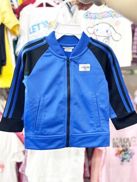  12M Áo Khoác Thể Thao Adi Bé Trai- Xanh dương AK08 
