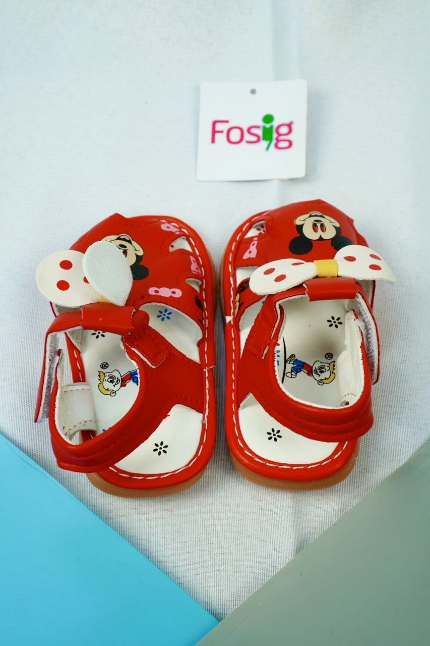  [10-13cm] Giày Sandal Cho Bé Gái - Đỏ Mickey 