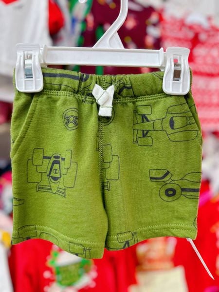  [6m] Quần Short Da Cá Bé Trai Cter - Xanh Rêu Xe 