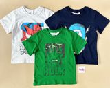 [11-35kg] Set 3 Áo Thun bé trai Cotton Siêu Nhân HM Mix Nhiều Màu- Set màu ngẫu nhiên S3A20 