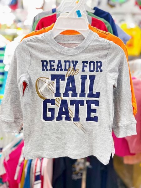  [12m-24m; 4-5T] Áo Thun Tay Dài Bé Trai Cter - Xám Tail Cate 