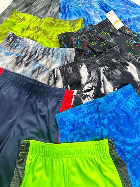  [23-25kg] Quần Short Thun Sport Bé Trai Under - Xanh Lá Loang 