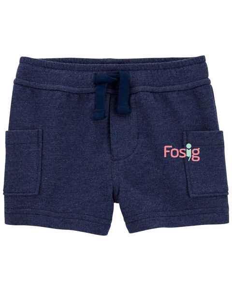  [3m-6m] Quần Short Da Cá Oskos Bé Trai - Navy Đậm Trơn 