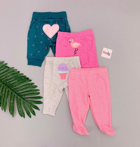  [3m-9m] Set 4 Quần Legging Bé Gái - Combo ngẫu nhiên 