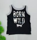  [0-6m ; 9-12m] Áo Thun 3 Lỗ Bé Trai ON - Đen Born Wild 