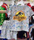  10T Đồ bộ ngắn H..M form manly, thoáng mát cho bé trai- Xám Jurassic.World DB81T 