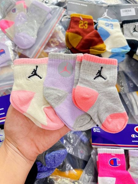 6m-24m 8-14kg Set 3 Vớ Champion JD bé gái 