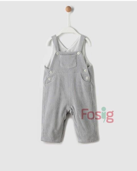  [3-6m] Yếm  Dulces Bé Trai - Xám Đậm 