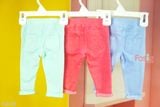  [0-9m; 18-24m] Set 3 quần dài kaki mềm bé gái Prim màu ngẫu nhiên 