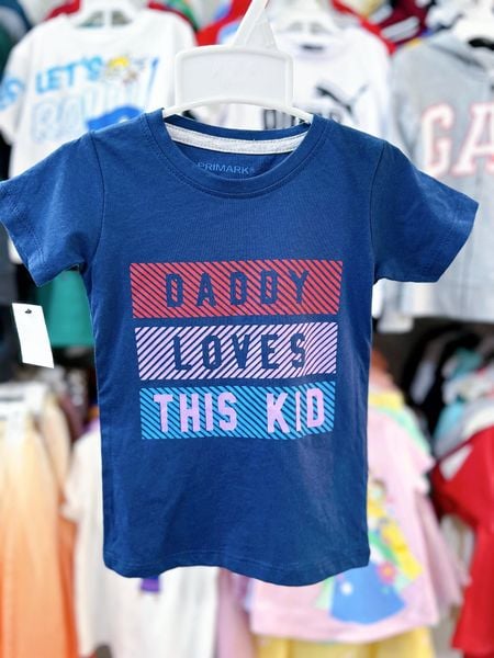  [10-11kg] Áo Thun Tay Ngắn Bé Trai Primark - Navy Daddy 