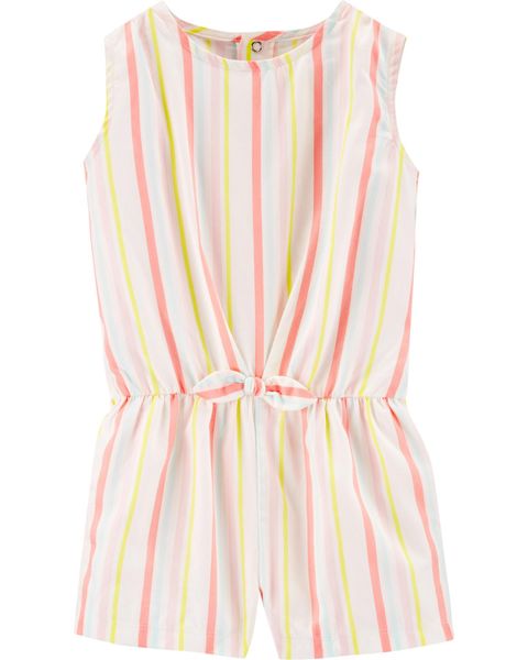  [3-6m; 12-18m] Romper JumpSuit Bé Gái Carter's - Sọc Đỏ Vàng 