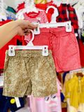  18m-4T Set 2 quần short kaki bé trai có dây rút thật- S2Q01 