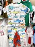  6-17kg; 28-30kg Set 2 đồ bộ tay ngắn quần dài cho bé trai-S2b02T 