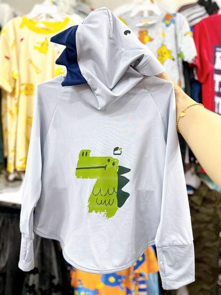  9-21kg Áo khoác thoải mái cho bé, che nắng gió sương- Xám KL logo ACN1 