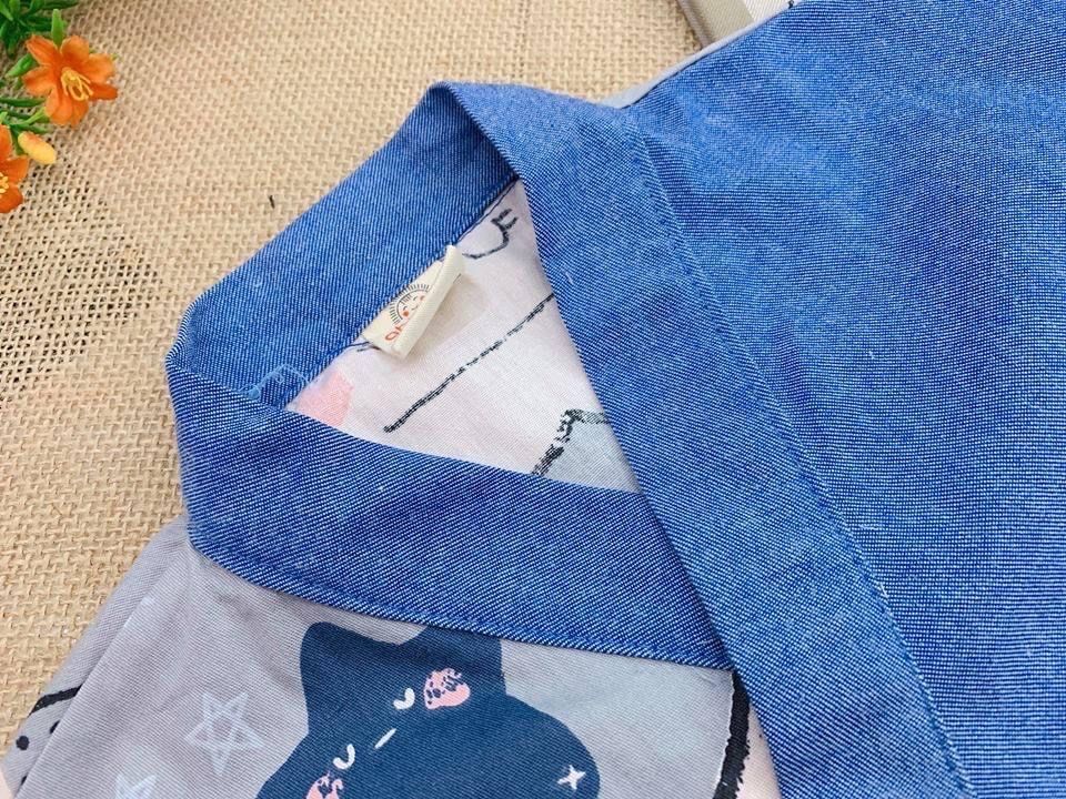  [7-8kg, 17-19kg] Đồ Bộ YuKaTa Bé Unisex - Xám Xanh Gấu 