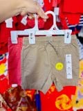  18m-4T Set 2 quần short kaki bé trai có dây rút thật- S2Q01 