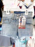  23-28kg 8Y Quần short jaens L.v bé gái tăng đơ ẩn, khóa thật- Xanh nhạt hai nút QS02 