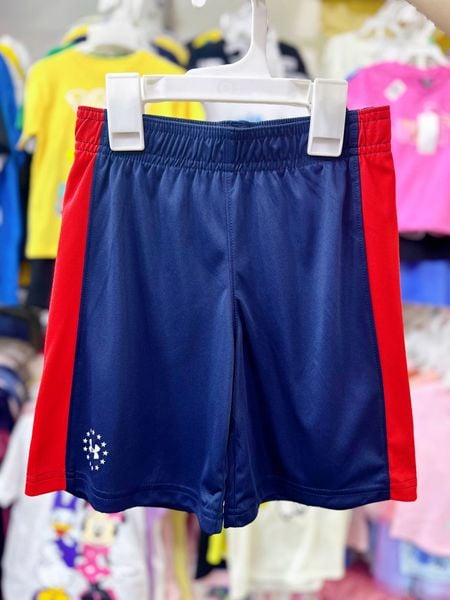 [14-22kg] Quần Short Thun Sport Bé Trai Under - Navy Viền Đỏ 