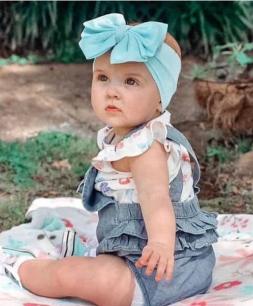  [0-6m] Set Yếm Bé Gái Cter - Xanh Jean Bướm 