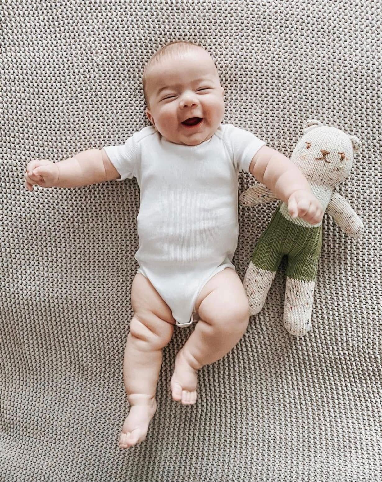  Set 5 bodysuit Cter tay ngắn  trắng trơn cho bé 
