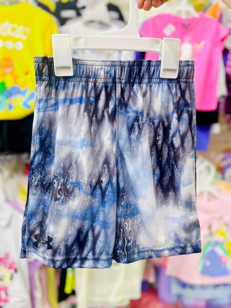  [16-25kg] Quần Short Thun Sport Bé Trai Under - Đen Xanh Trắng 