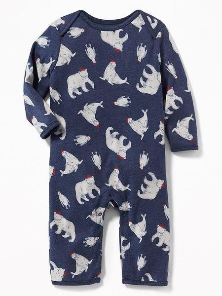  [0-6m, 7-11kg] Body Đùi  [Boy] - Xanh Navy/Gấu Tuyết 