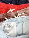  13-14kg; 18-21kg Quần Short Kaki Dù Lưng Thun Dây Rút Bé Trai - Nâu Đậm Dây Trắng 