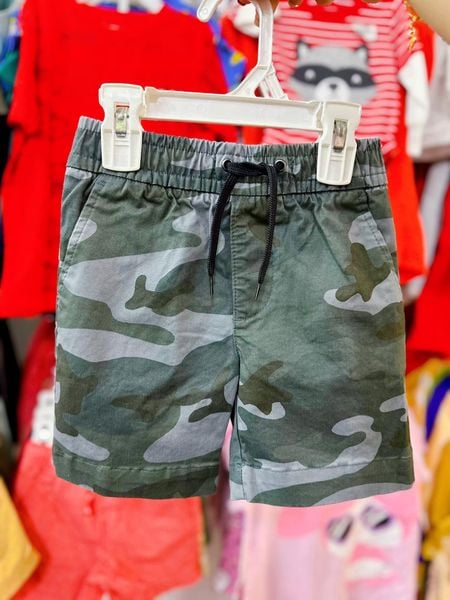  [12-16kg] Quần Short Kaki Bé Trai GP140 - Xám Camo Gap 