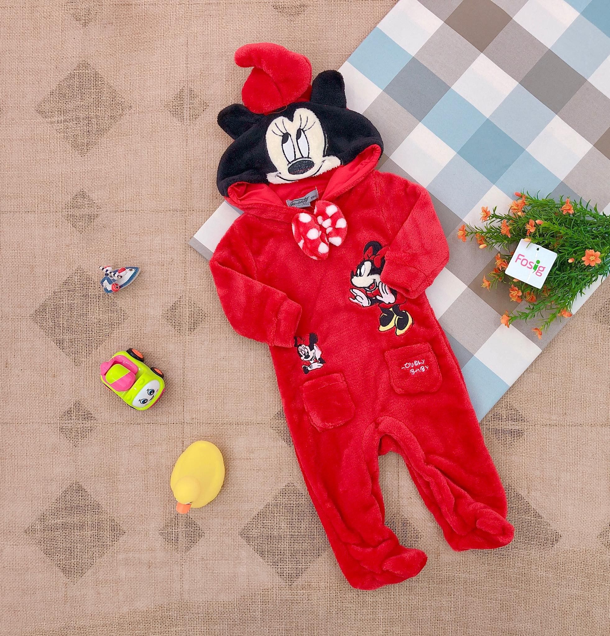  [6-9m] Romper Thú 4U-Only 2311 - Đỏ Mickey 