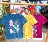  [5-8kg và 9-43kg] Set 3 áo thun tay ngắn bé gái cter- S3A11 