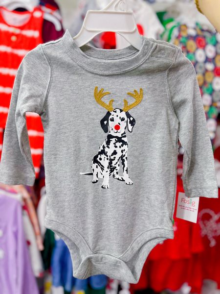  [6m-12m] Bodysuit Tay Dài Bé Trai GP - Xám Chó Đốm 