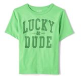  50-58kg XXL Áo thun tay ngắn bé trai PL- Xanh lá Lucky.Dude AT32 