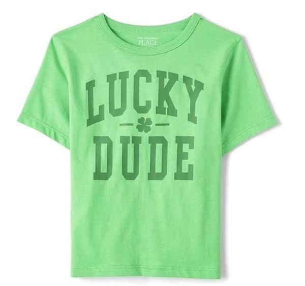  50-58kg XXL Áo thun tay ngắn bé trai PL- Xanh lá Lucky.Dude AT32 