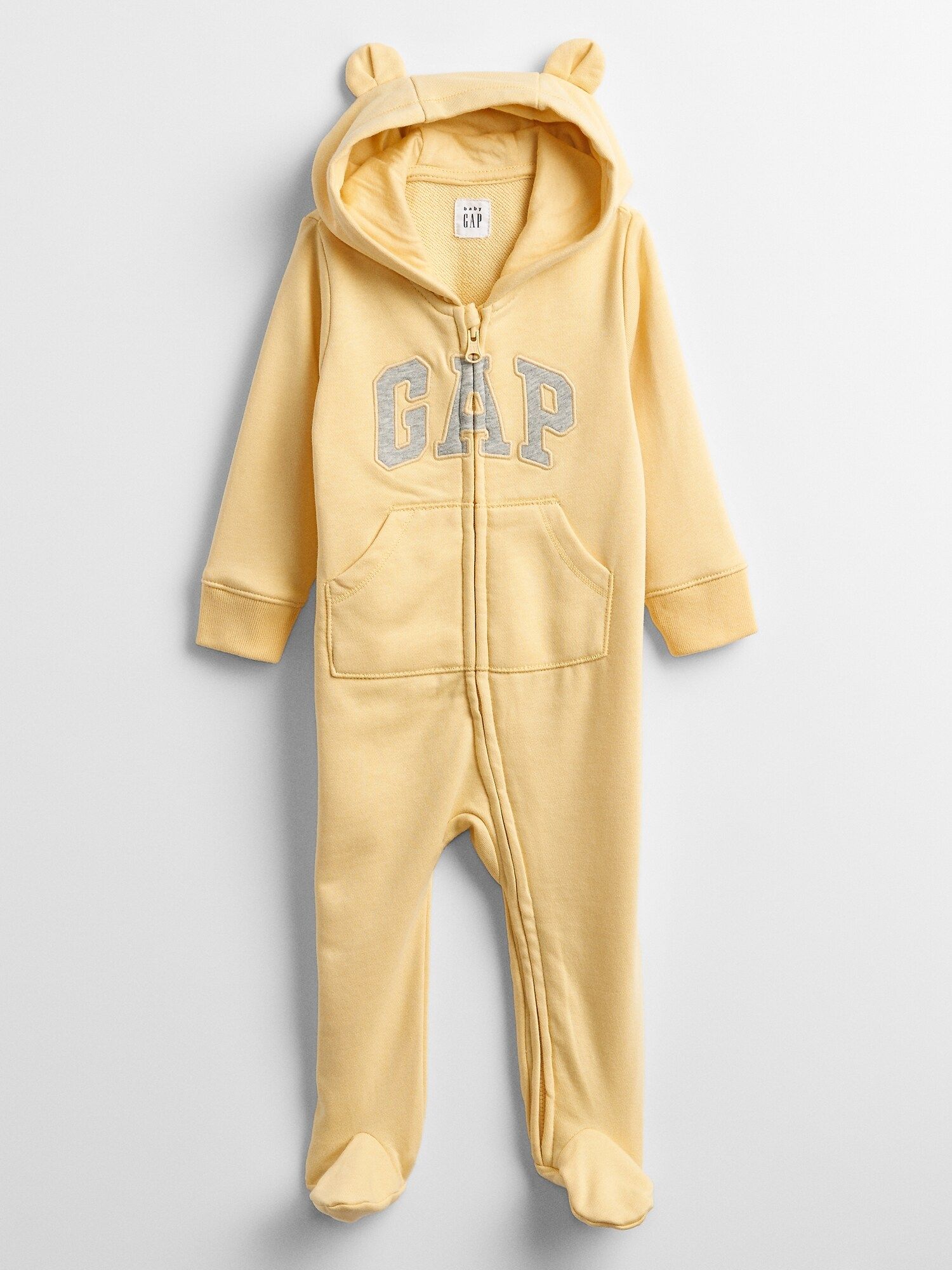  [0-3m] Sleepsuit Da Cá Có Vớ Khóa Kéo Bé Trai GP - Vàng GP 