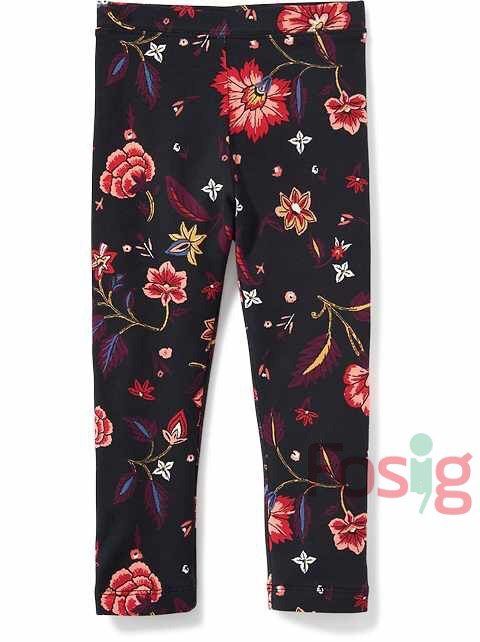  [16-17kg] Quần Legging [Girl] - Đen Hoa 