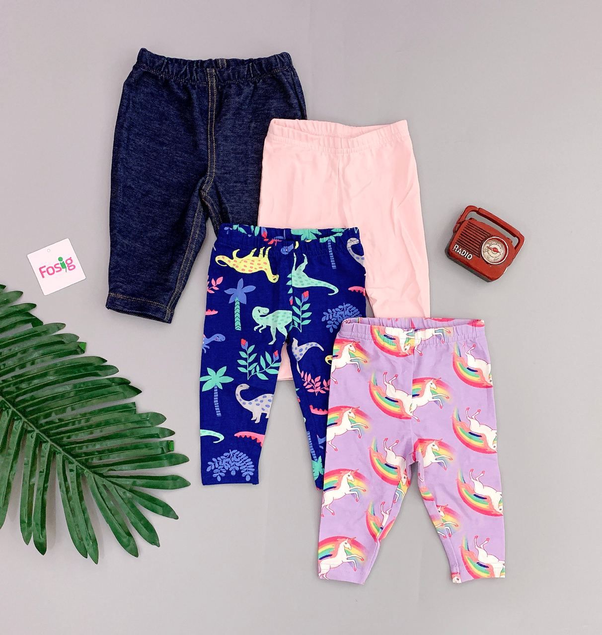  [3m-9m] Set 4 Quần Legging Bé Gái - Combo ngẫu nhiên 