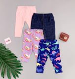  [3m-9m] Set 4 Quần Legging Bé Gái - Combo ngẫu nhiên 