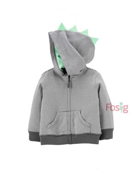  3m, 6m Áo Khoác Cotton Bé Trai Cter - Sọc Xám Đen 