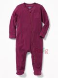  [0-6M] Sleepsuit Khóa Kéo Có Vớ Bé Trai ON - Tím Đậm 