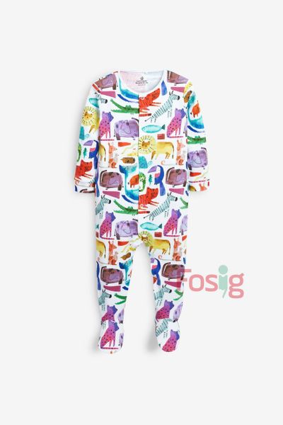  [3m] Sleepsuit Có Vớ Bé Trai - Muôn Thú Màu 