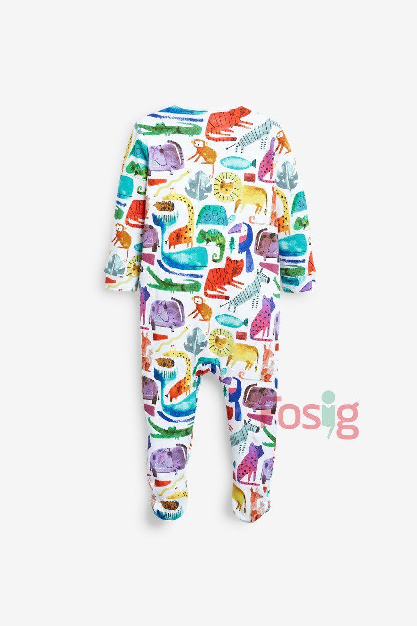  [3m] Sleepsuit Có Vớ Bé Trai - Muôn Thú Màu 