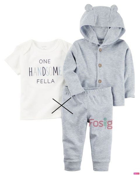  3m  Áo Khoác Cotton Bé Trai Cter - Xanh Trắng 