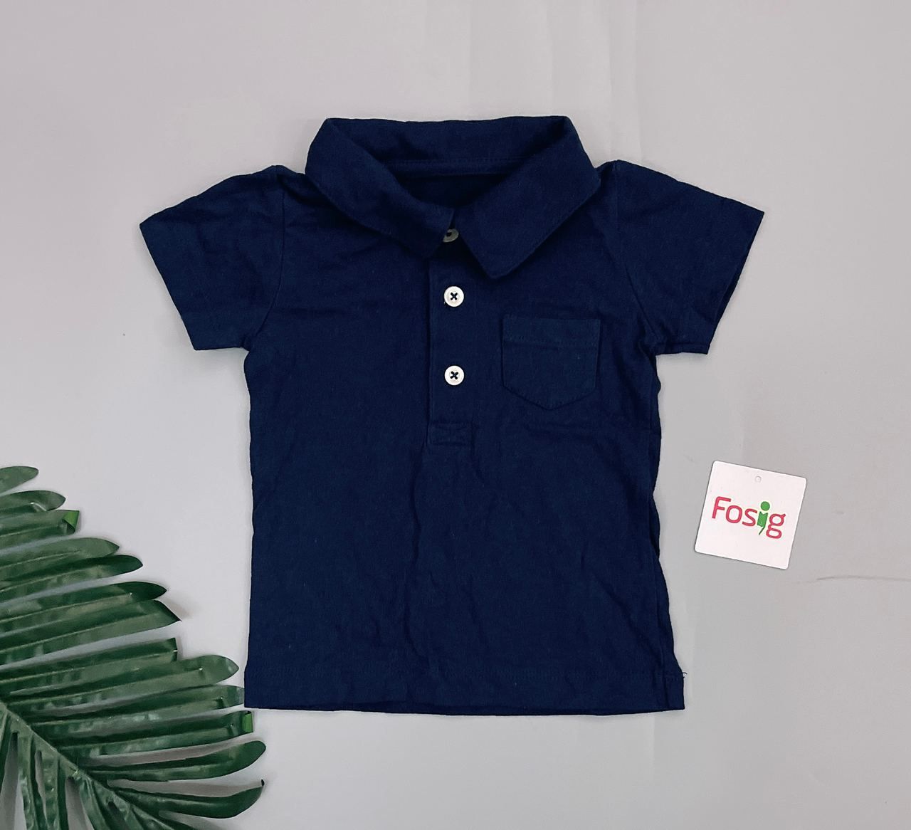  [6-12M] Áo Thun Polo Bé Trai - Xanh Navy 