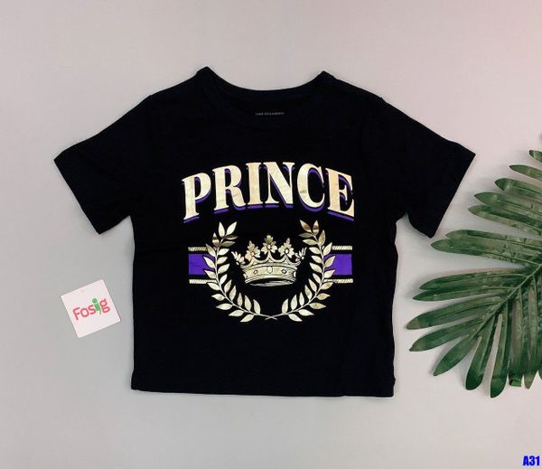  [11-17kg] Áo Thun Tay Ngắn Bé Trai PL - Đen Prince 