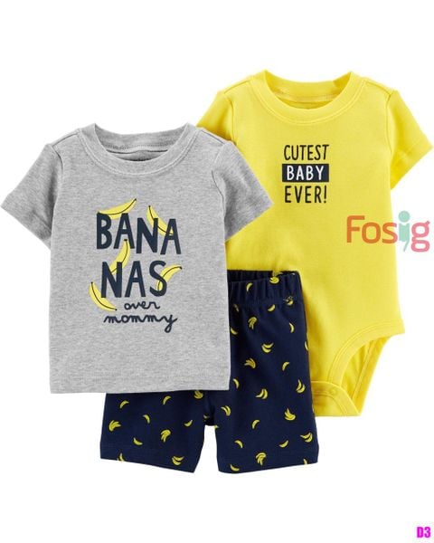  [3-6kg; 3m] Set 3 Bé Trai Cter S3C - Xám Bananas 