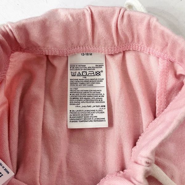  [10-12kg] Quần Short Bé Gái ON - Hồng Viền Trắng 