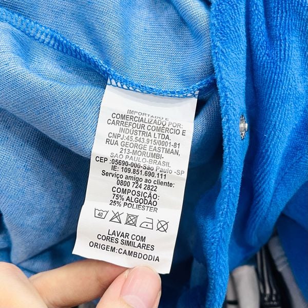  [0-9m] Sleepsuit Nỉ Kiabi Bé Trai - Xanh Biển [Mini] 
