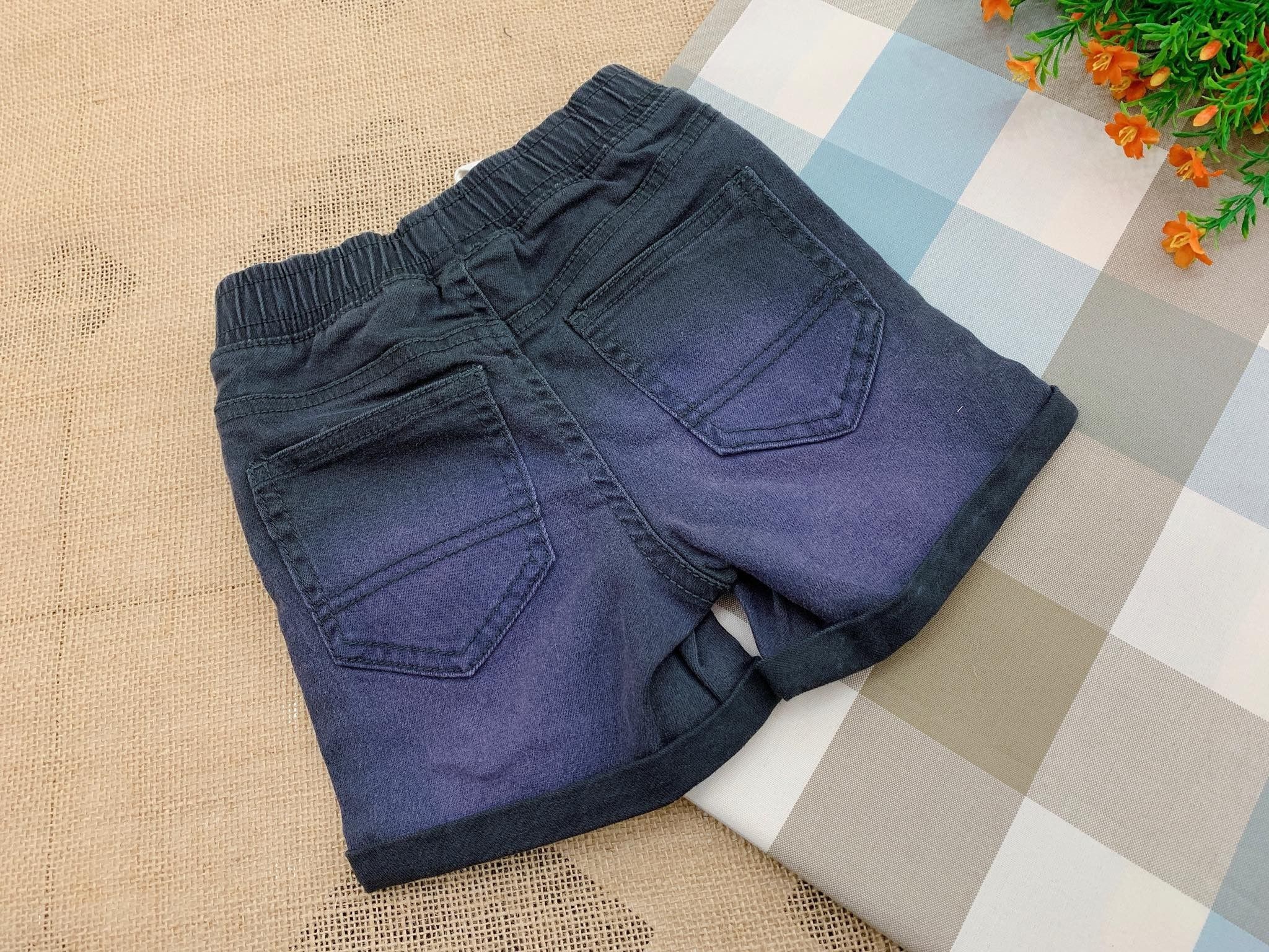  [14,5-17kg] Quần Short Jean Cat&Jack bé trai  - Xám Đen Trắng 