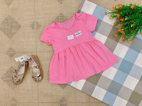  [12-14kg] Áo Váy BaBy Gap [Girl] - Hồng Trơn 