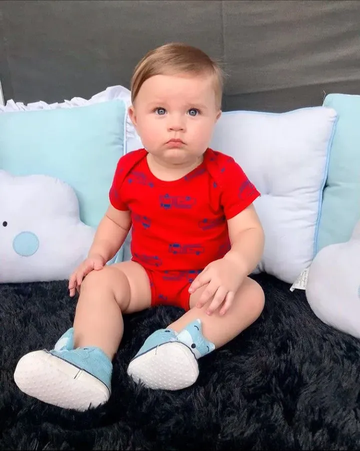  [4-7.5kg; 3m-9m] Bodysuit Tay Ngắn Bé Trai Cter50 - Đỏ Xe Cứu Hỏa 